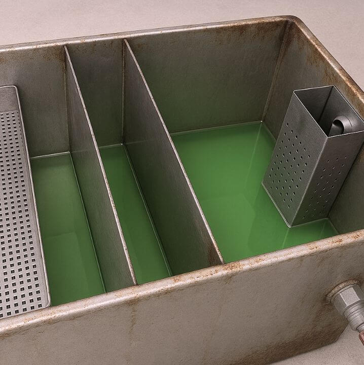 Clean grease trap after professional cleaning by FTH Solutions
