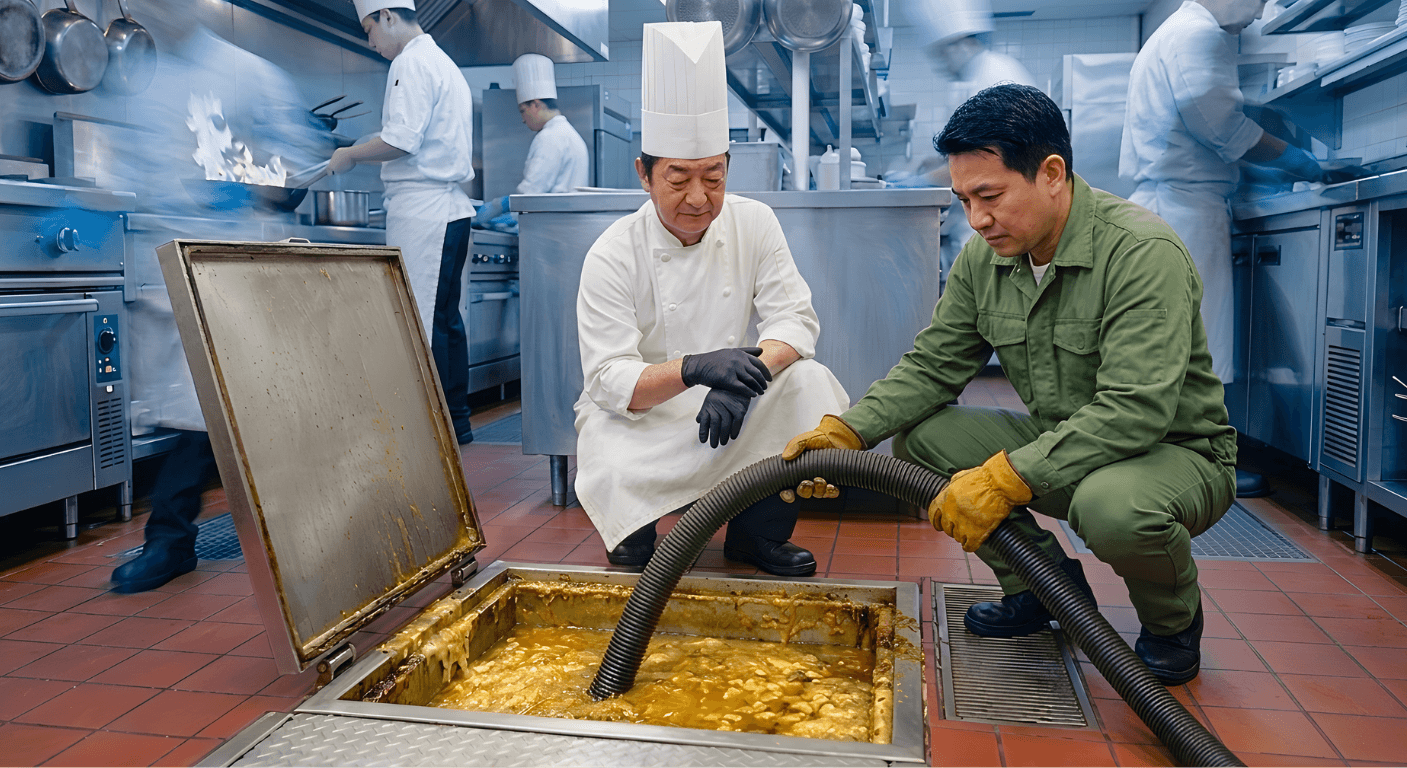 clean grease trap service